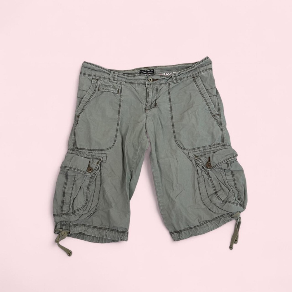 Vintage y2k Polo Ralph Lauren green cargo bermuda capri pants